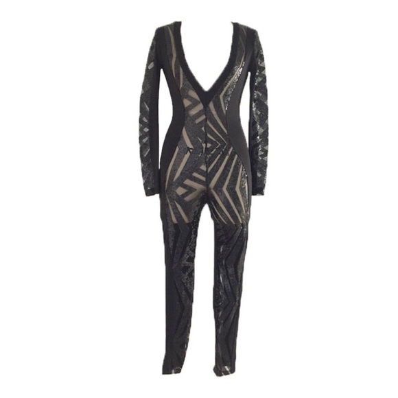 BLING MESH JUMPSUIT - Picture 2 of 3